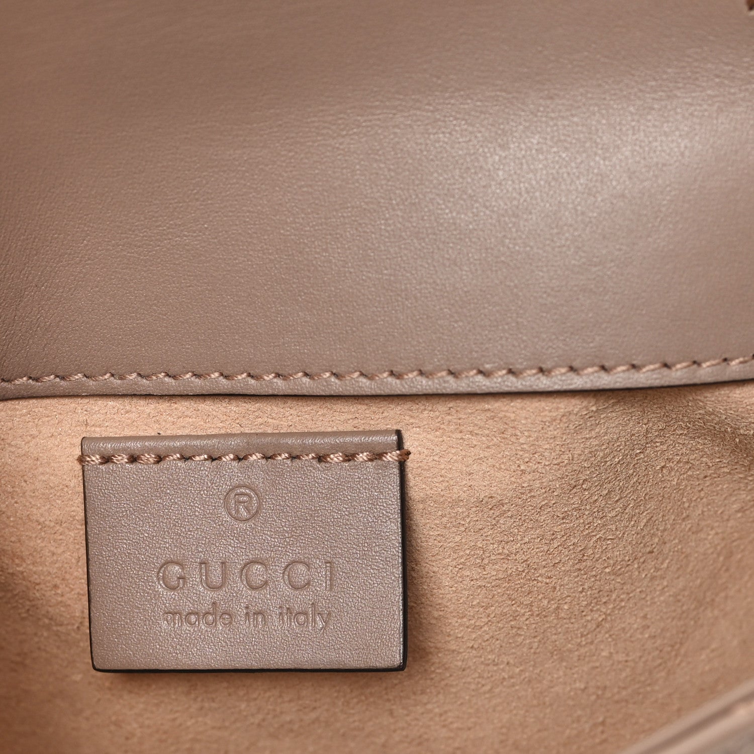 Gucci Calfskin Matelasse Super Mini GG Marmont Shoulder Bag Porcelain Rose 6 of 10