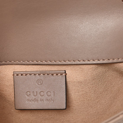Gucci Calfskin Matelasse Super Mini GG Marmont Shoulder Bag Porcelain Rose 6 of 10