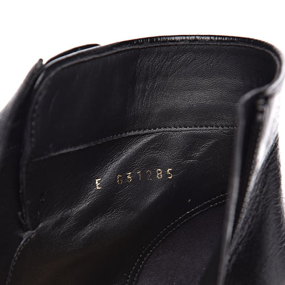 Chanel Goatskin CC Turnlock Ankle Boots Black 8 of 9