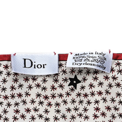 Christian Dior Silk Le Soleil Tarot Mitzah Scarf Off White 3 of 3
