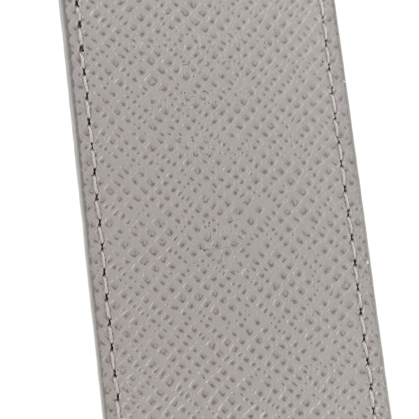 Taiga Monogram 40mm LV Initiales Belt 100 40 White