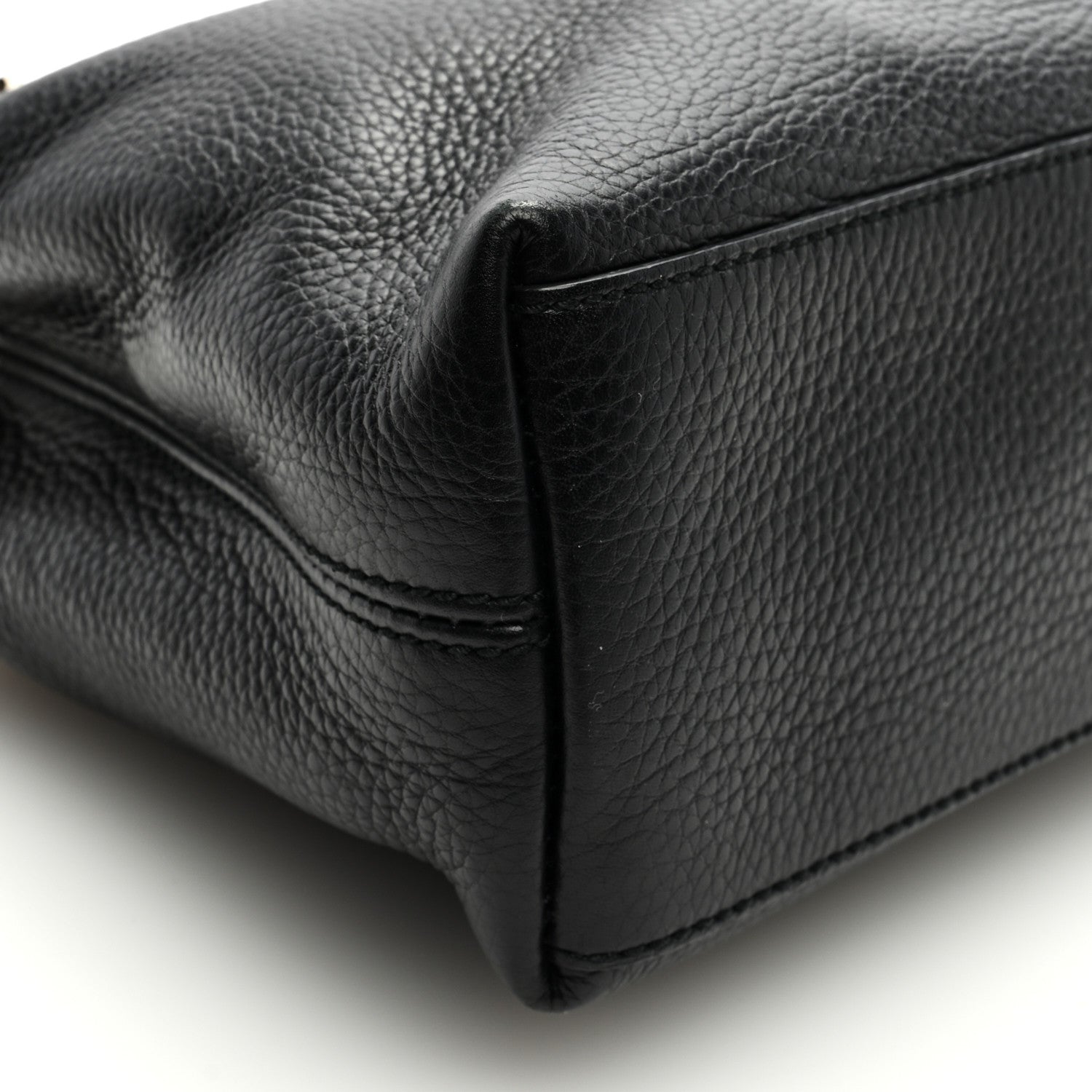 Gucci Pebbled Calfskin Small Soho Chain Shoulder Bag Black 8 of 9