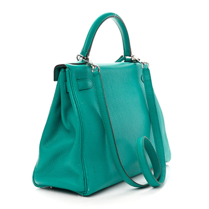 Hermes Taurillon Clemence Kelly Retourne 32 Bleu Paon 3 of 18