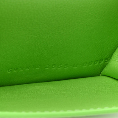 Balenciaga Calfskin Logo Everyday Mini Wallet Green Pink 9 of 13