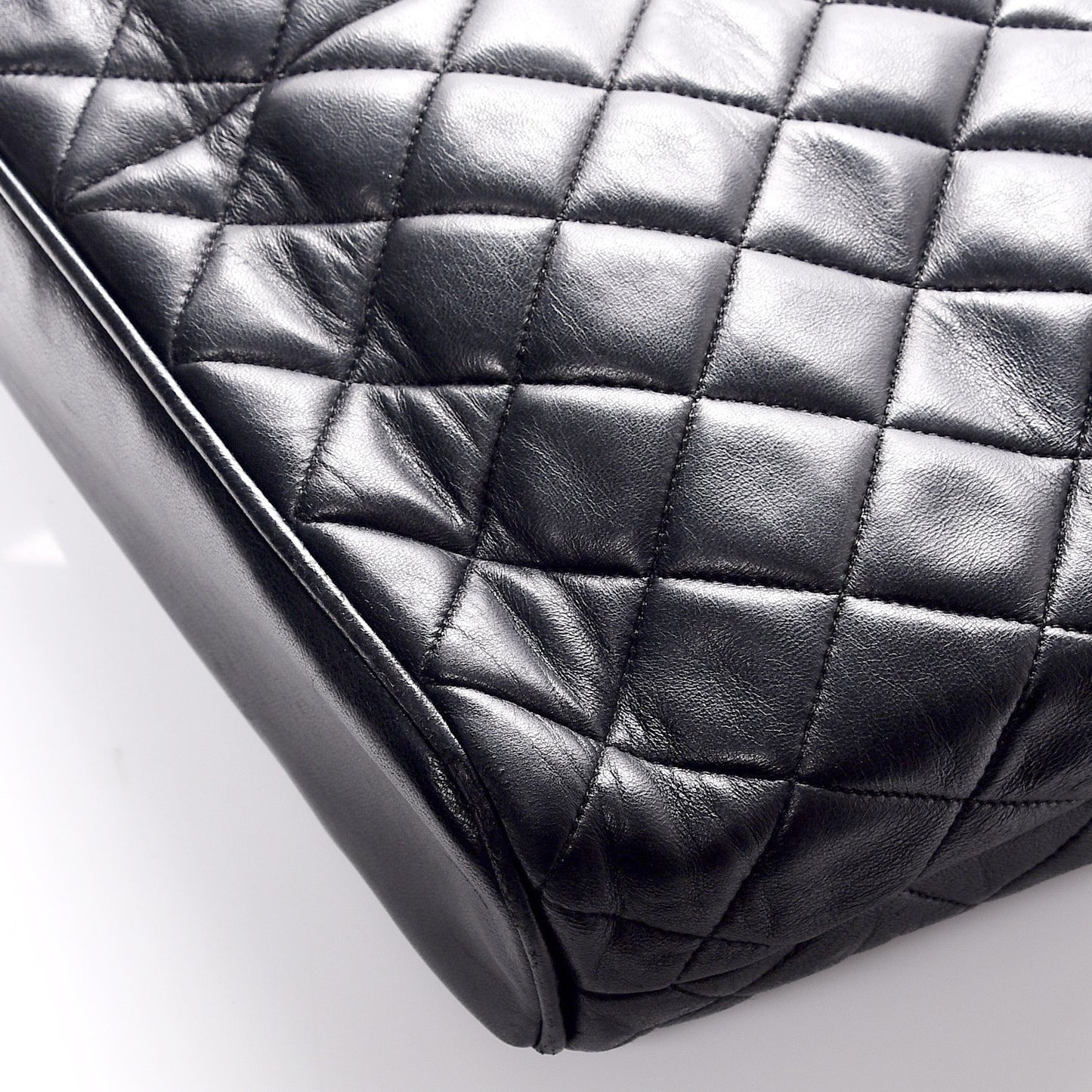 Lambskin Quilted Shoulder Bag Black
