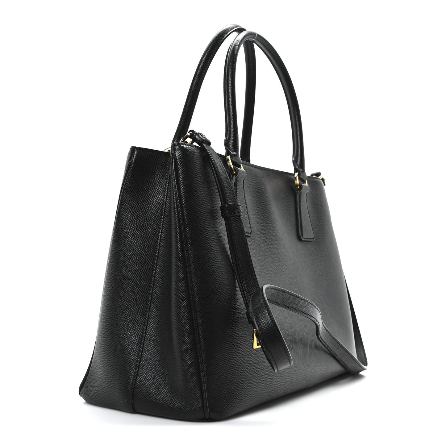 Saffiano Lux Medium Tote Black