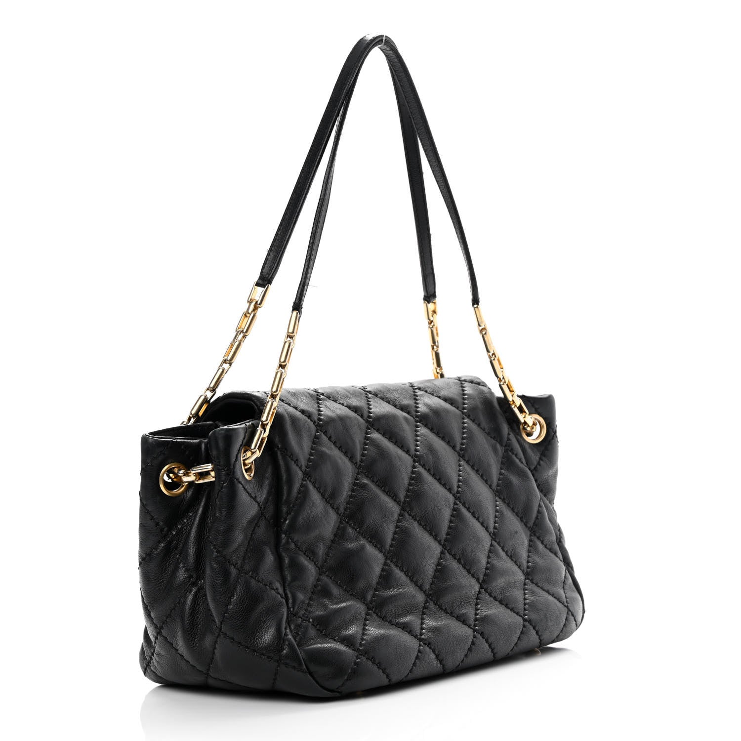 Chanel Calfskin Quilted Retro Chain Flap Black 3 of 21