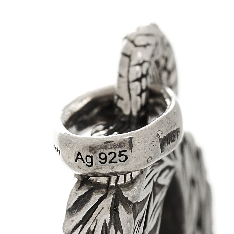Sterling Silver Textured Interlocking G Pendant