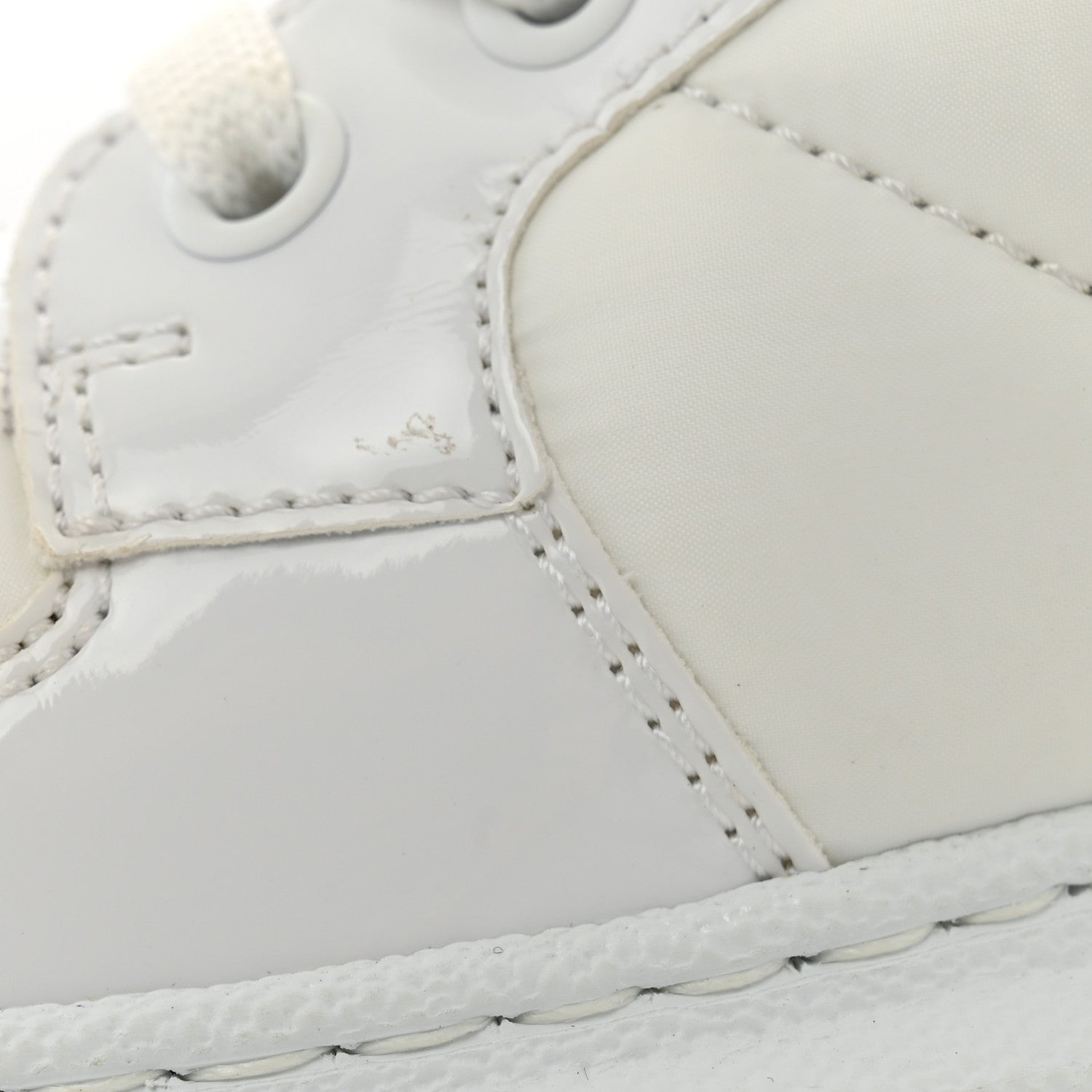 Christian Dior Nylon Fabric Womens D-Player High Top Sneakers 36 White Black 10 of 12