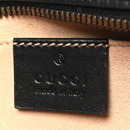 Gucci Calfskin Matelasse Small GG Marmont Chain Shoulder Bag Black 6 of 10