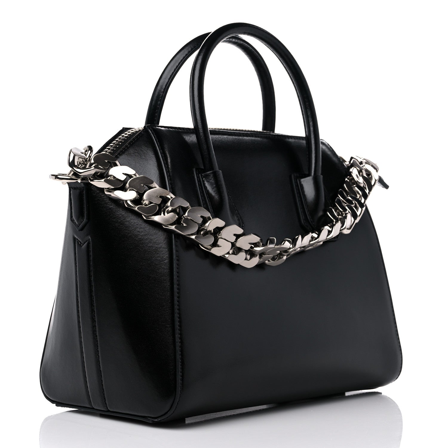 Givenchy Shiny Lord Calfskin Small Antigona With Chain Black 3 of 14