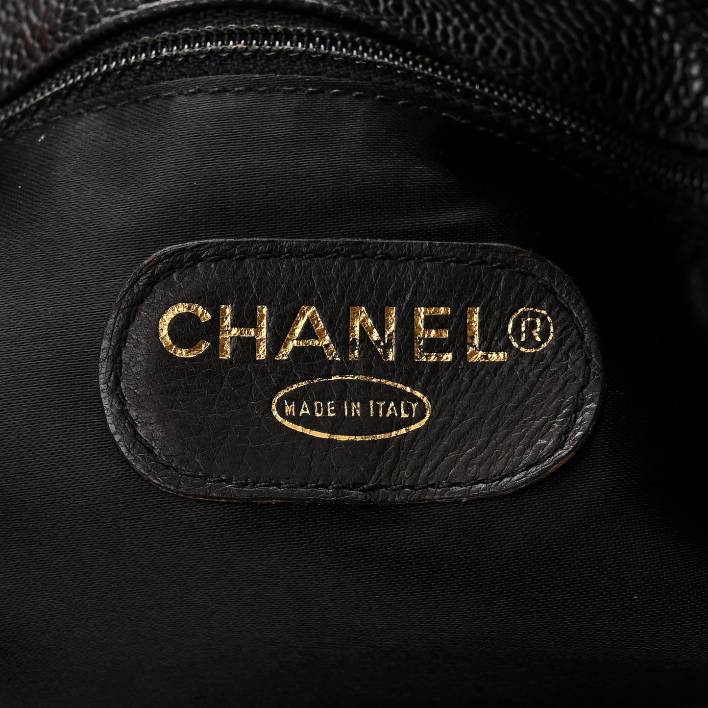 Caviar Large CC Shoulder Bag Black