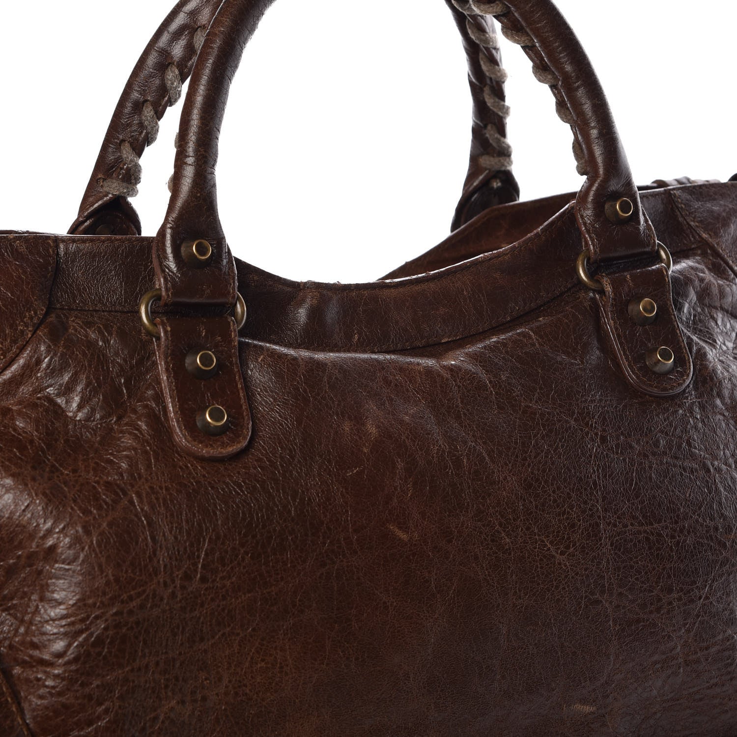 Balenciaga Agneau Classic Hardware City Olive Brown 14 of 19