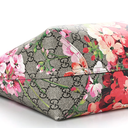 Gucci GG Supreme Monogram Blooms Medium Reversible Tote Beige Multicolor Dry Rose 6 of 16