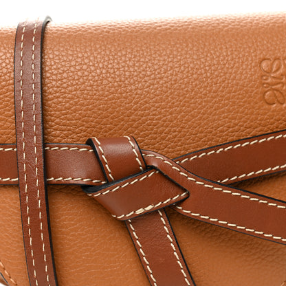 Loewe Grained Calfskin Mini Gate Crossbody Bag Caramel Pecan 7 of 9