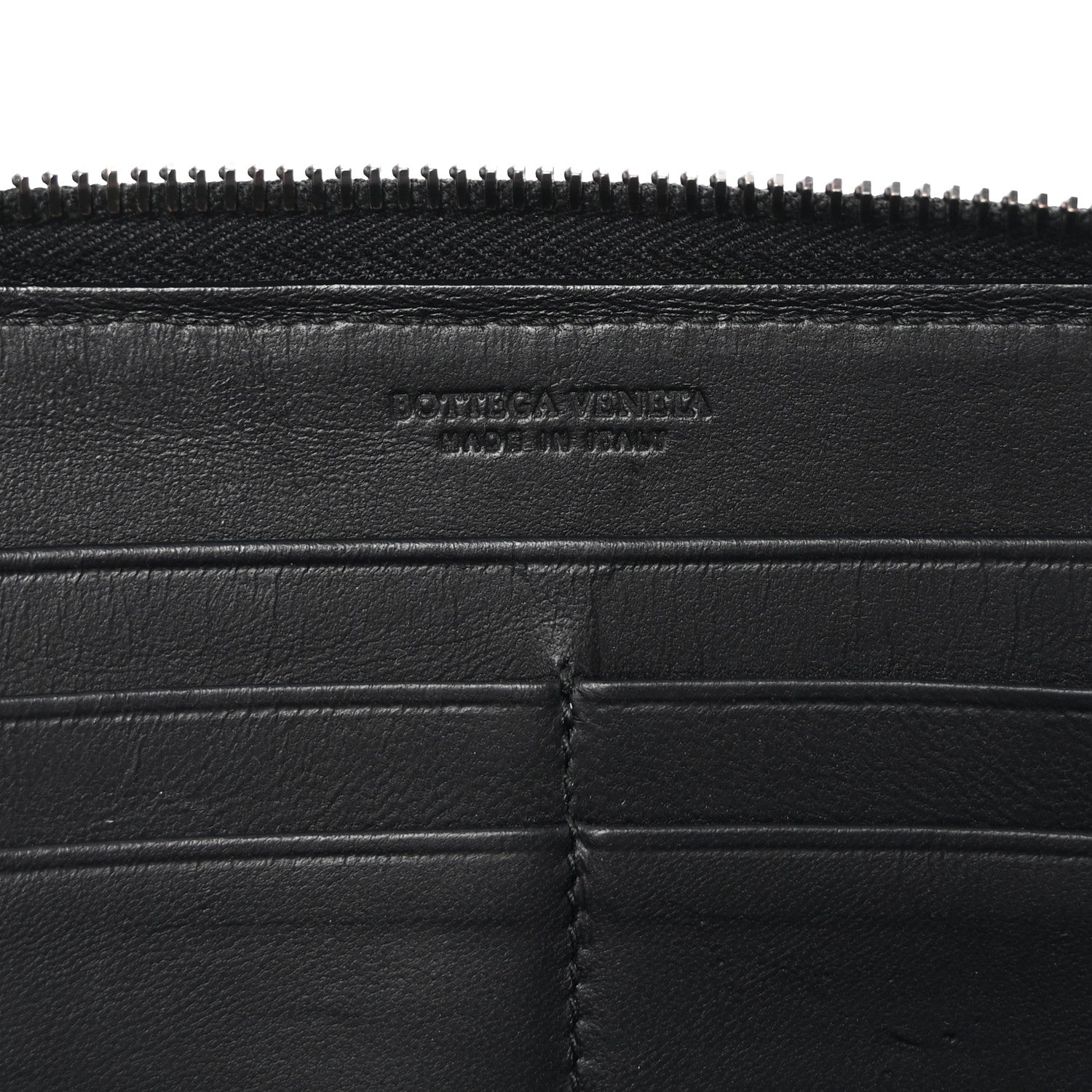 Bottega Veneta Nappa Intrecciato Zip Around Wallet Black 6 of 7