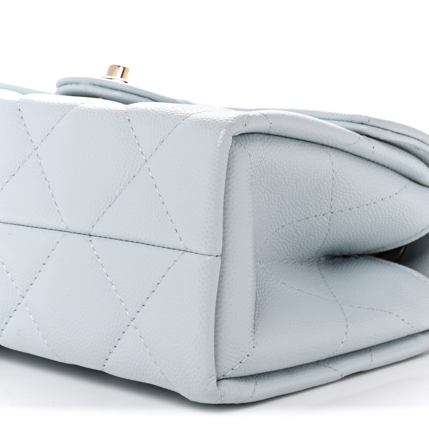 Chanel Caviar Quilted Mini Retro Twist Top Handle Flap Light Blue 11 of 12