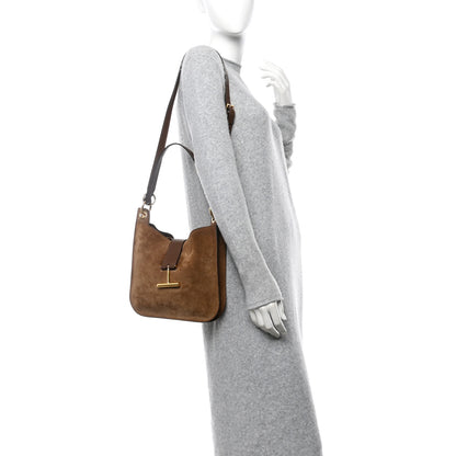 Tom Ford Suede Small Tara Crossbody Whisky 2 of 9