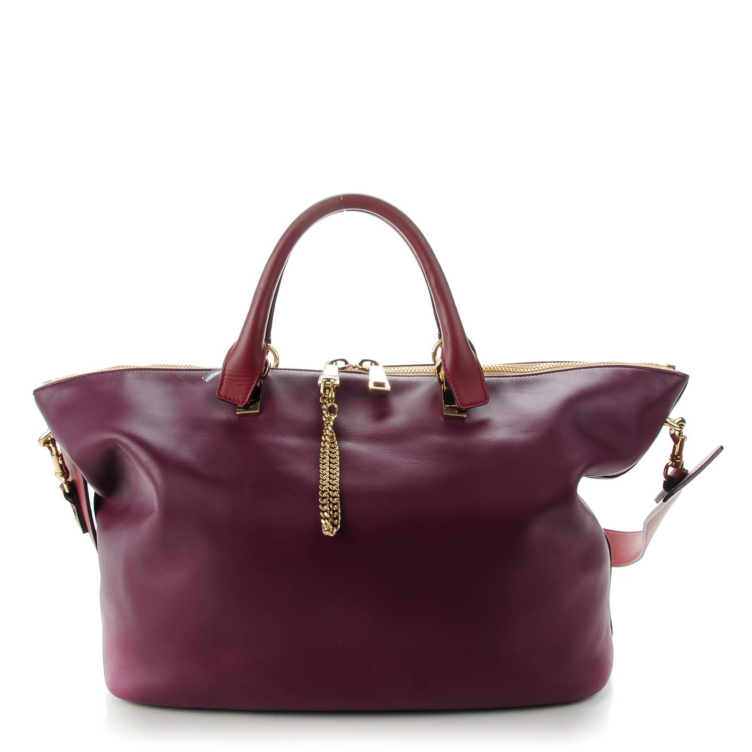 Chloe Smooth Calfskin Large Baylee Tote Crimson Fig 1 of 8
