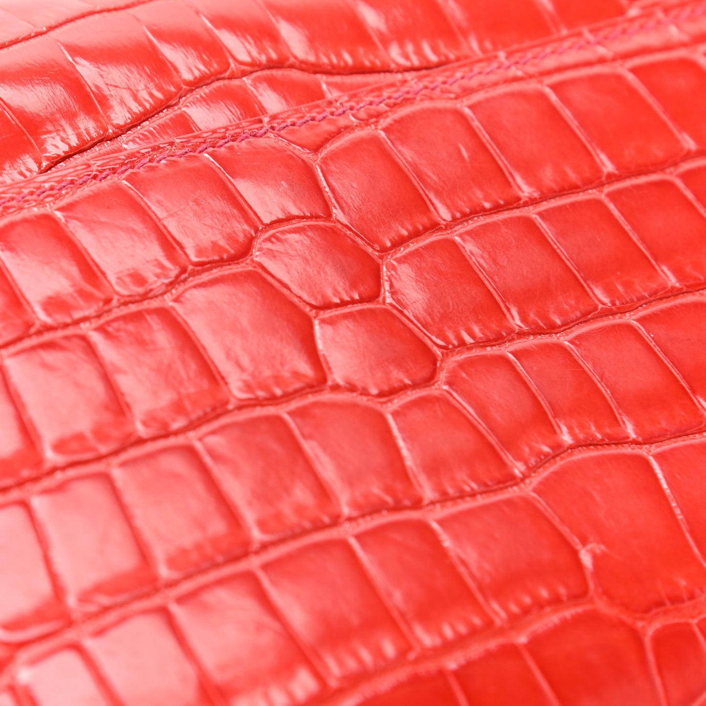 Shiny Alligator Constance Long Wallet Geranium