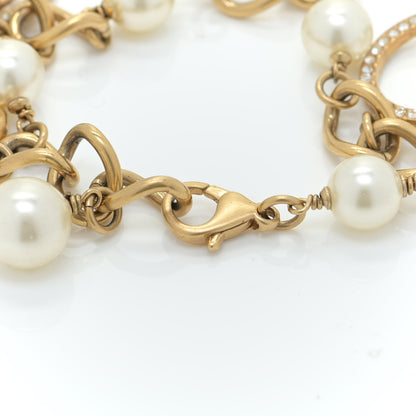 Chanel Pearl Crystal CC Bracelet Gold 5 of 5