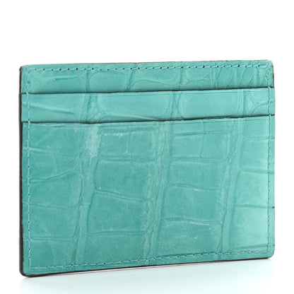 Gucci Crocodile Card Holder Vert 3 of 7
