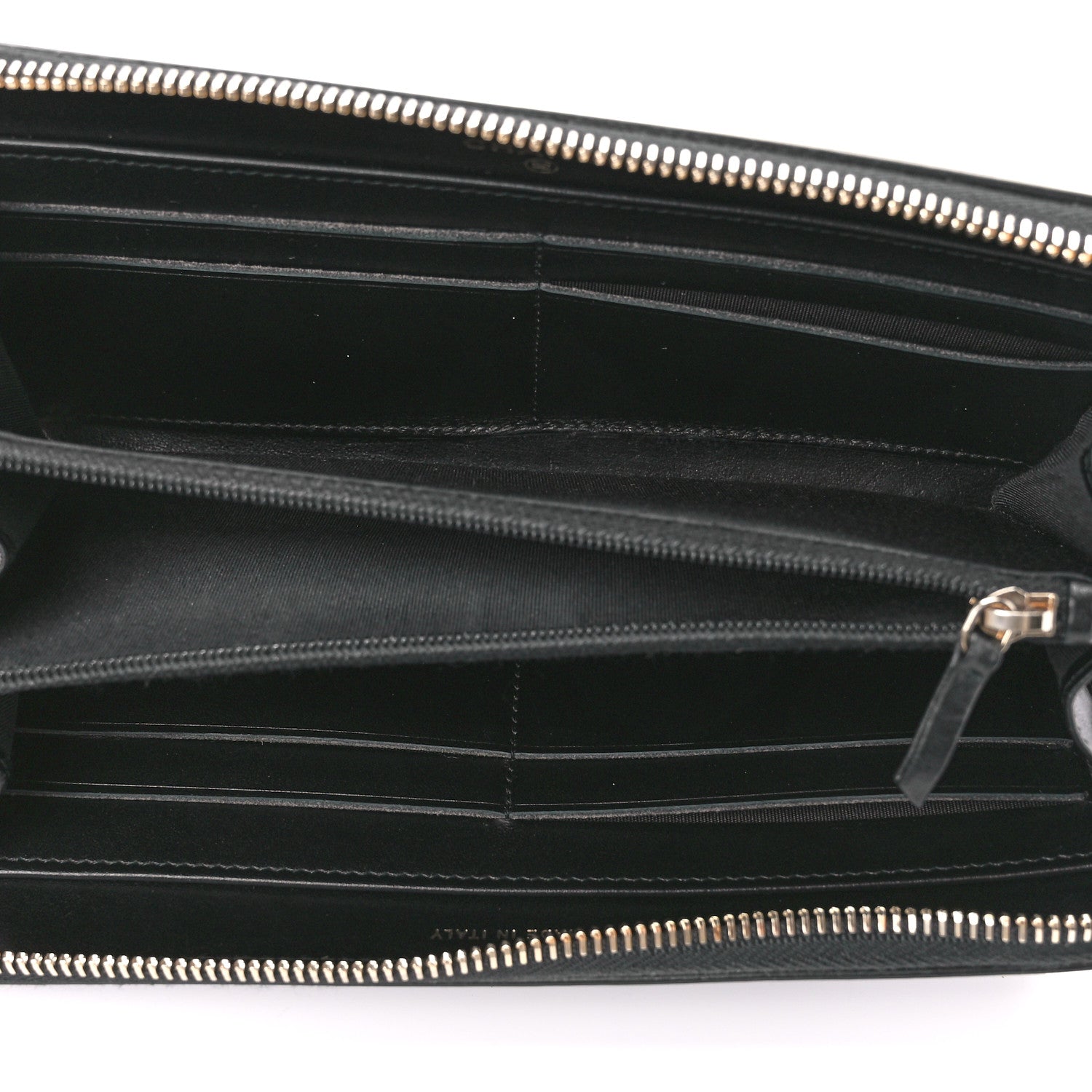 Chanel Caviar Quilted Filigree Zip Around Wallet Black 5 of 11