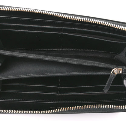 Chanel Caviar Quilted Filigree Zip Around Wallet Black 5 of 11