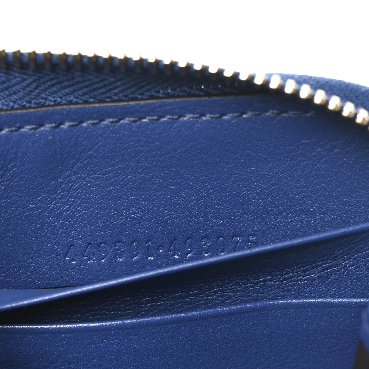 Guccissima Zip Around Wallet Blue