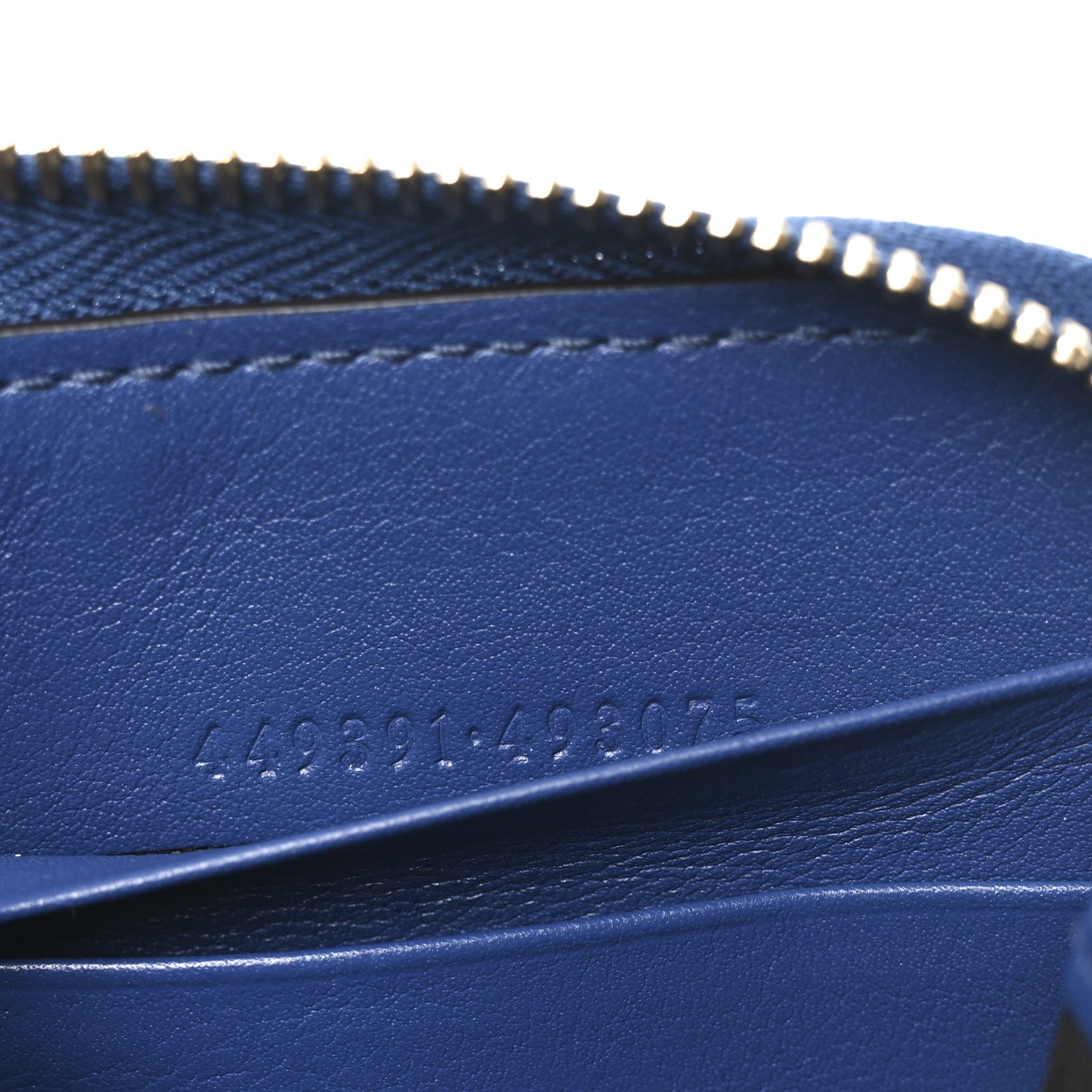 Gucci Guccissima Zip Around Wallet Blue 7 of 7