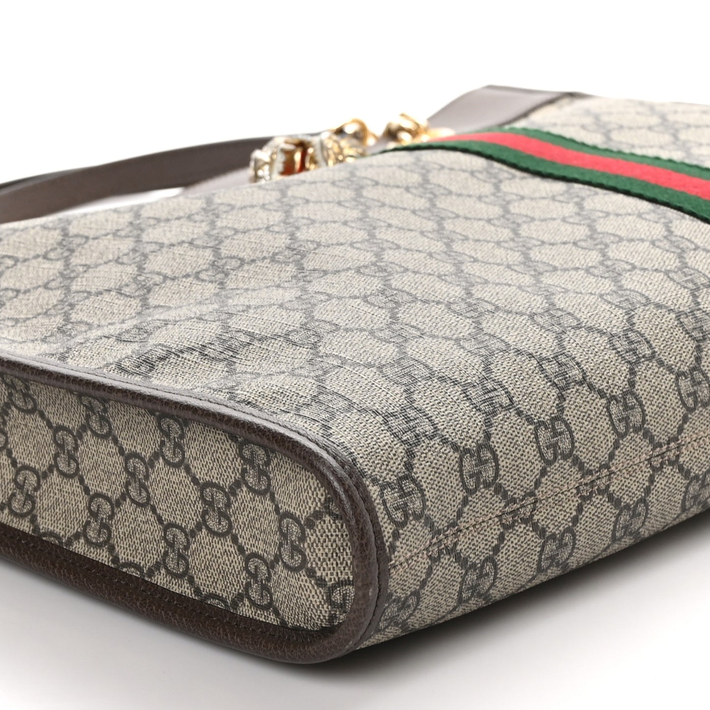 GG Supreme Monogram Large Rajah Chain Tote Beige New Acero
