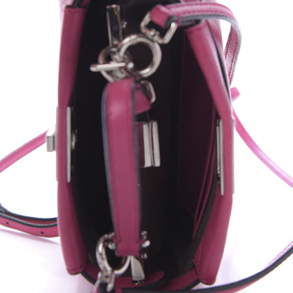 Fendi Nappa Micro Peekaboo Iconic Satchel Magenta 5 of 9