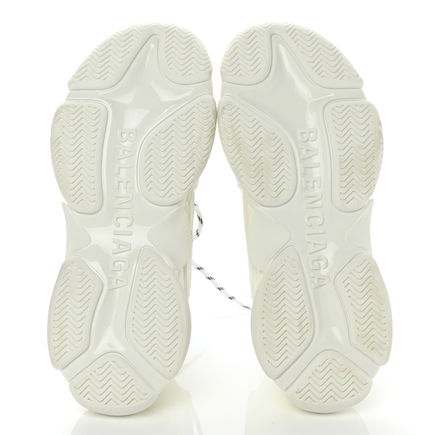 Technical Fabric Allover Logo Mens Triple S Sneakers 42 White Black