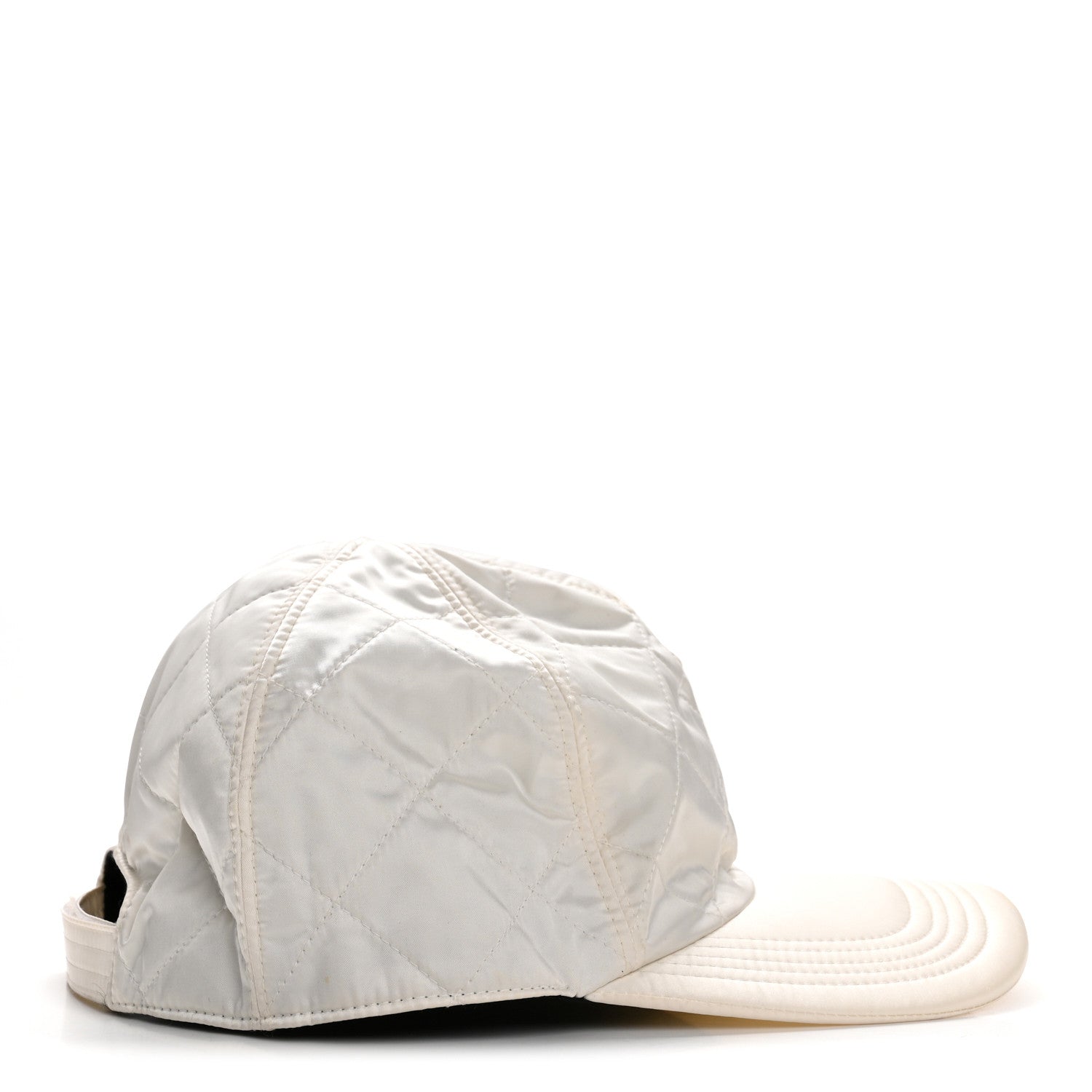 Chanel Nylon Quilted Cap Hat M White 10 of 18