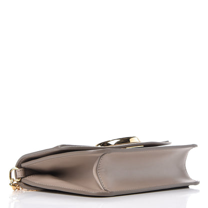 Chloe Calfskin Suede C Clutch With Chain Motty Grey 4 of 9