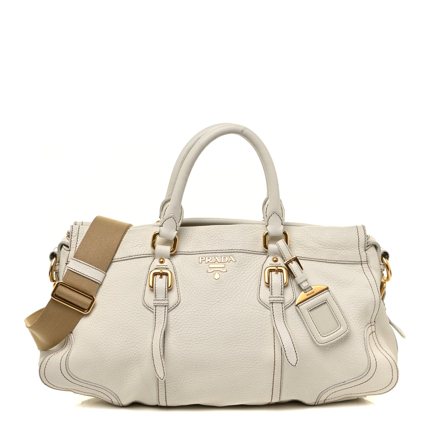 Cervo Antik Shopping Satchel White
