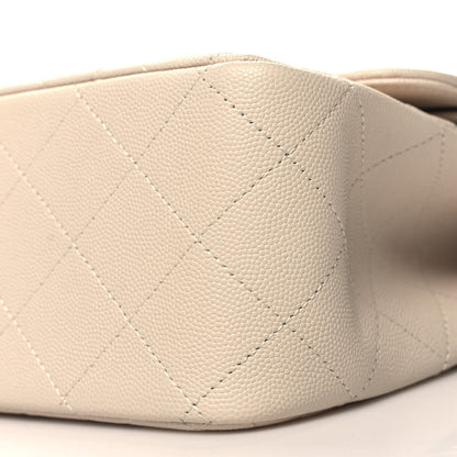 Chanel Caviar Quilted Jumbo Double Flap Light Beige 10 of 13