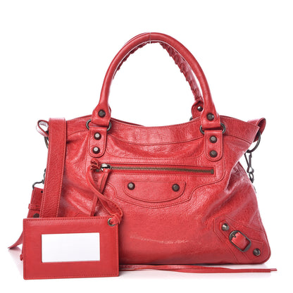 Balenciaga Agneau Classic Hardware Town Rouge Cardinal 1 of 12