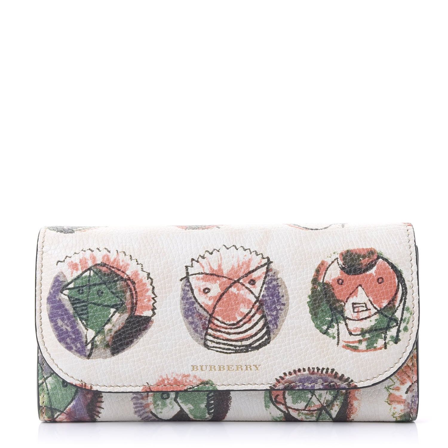Burberry Calfskin Pallas Head Motif Print Continental Wallet Multicolor 1 of 8