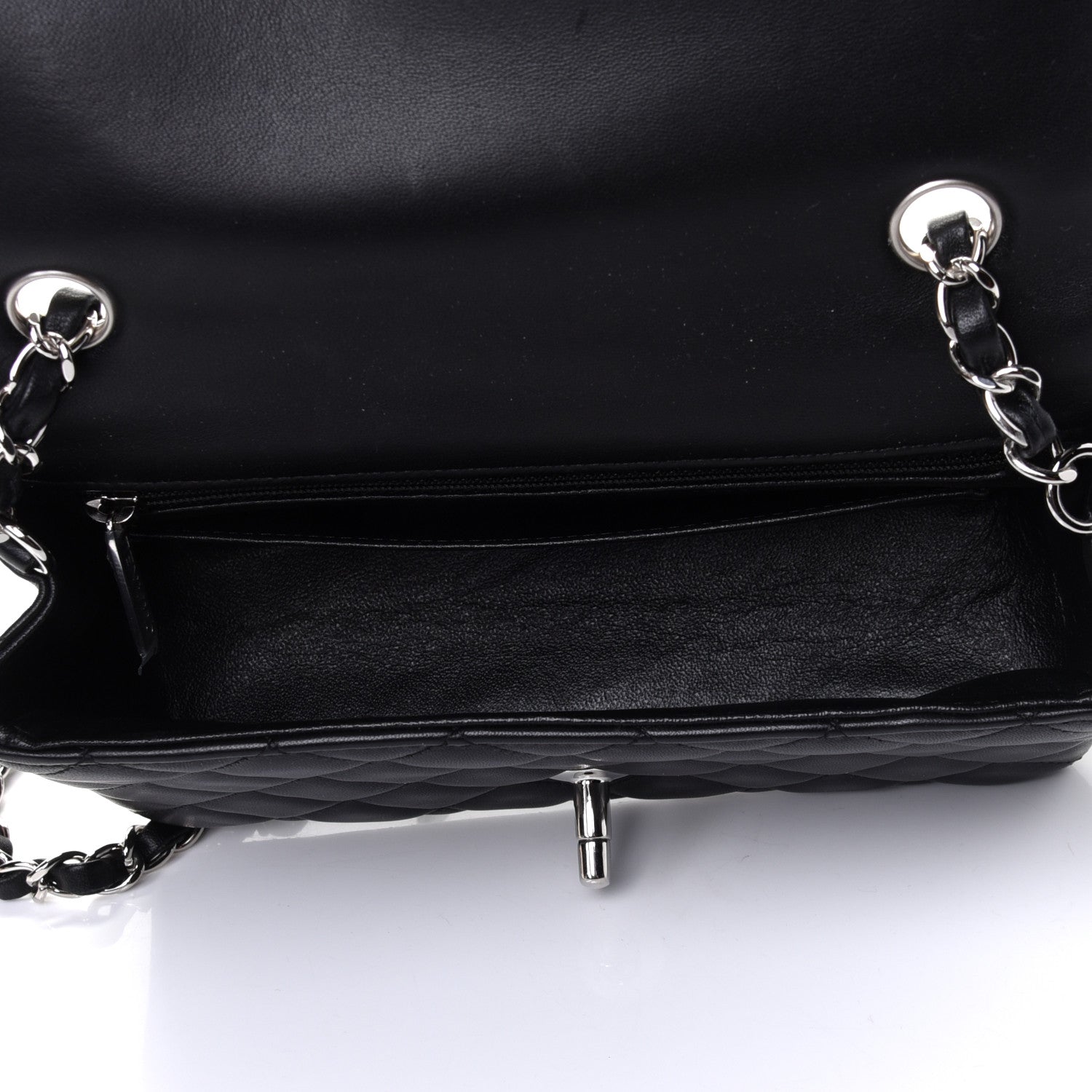 Chanel Lambskin Quilted Mini Rectangular Flap Black 4 of 4