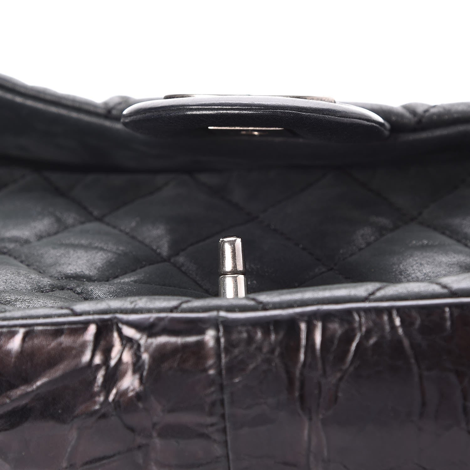 Chanel Iridescent Calfskin Medium In The Mix Flap Black 9 of 9