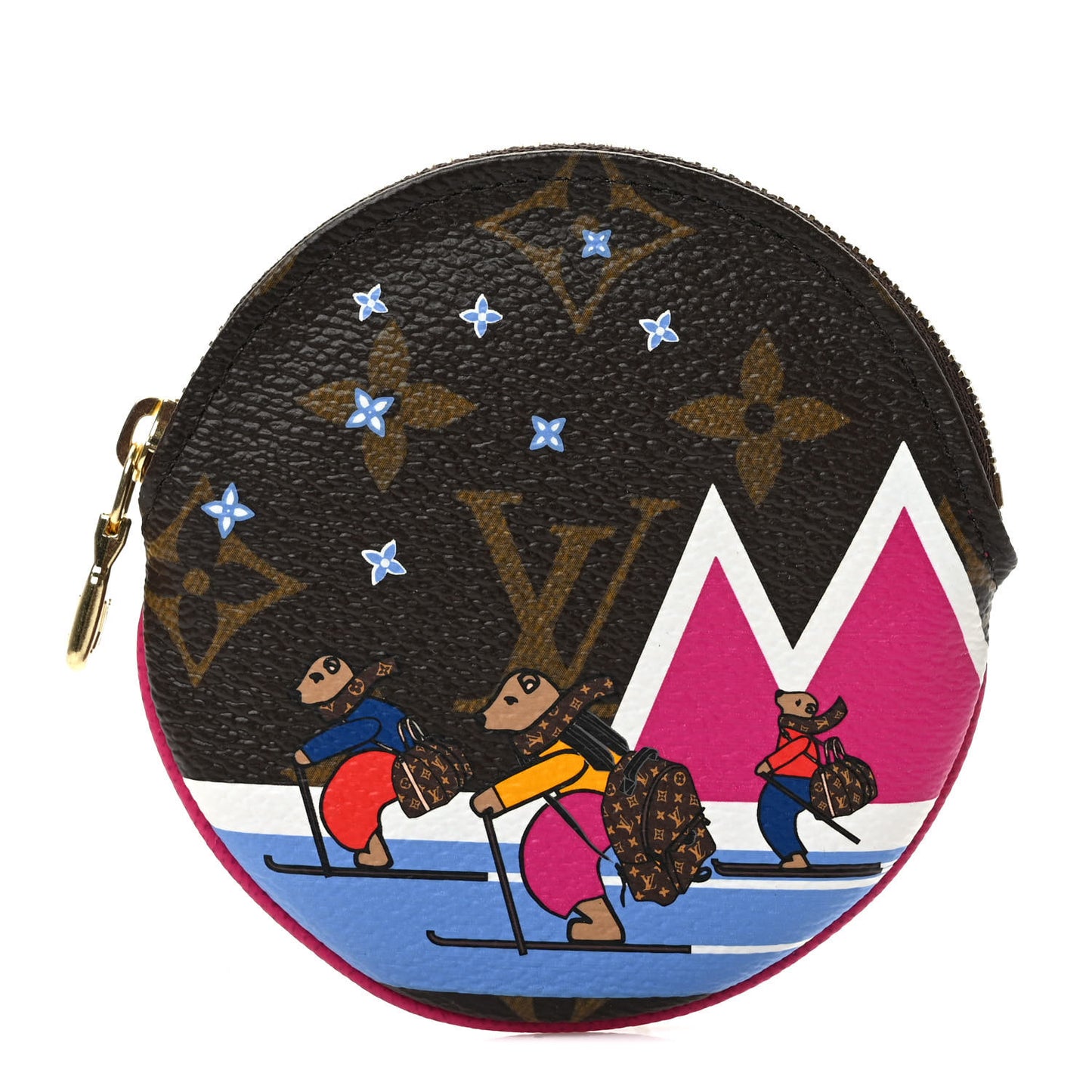 Monogram 2018 Christmas Animation Round Coin Purse