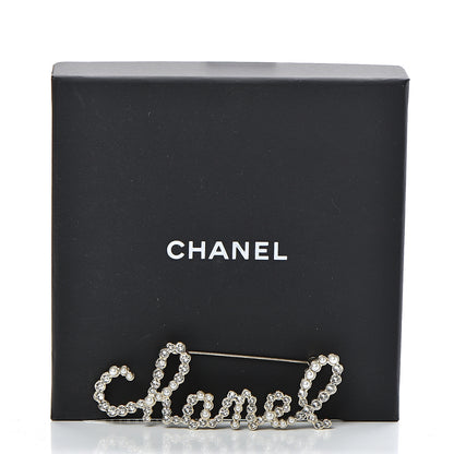 Chanel Metal Glass Swirling Pearls Brooch Pin Gold 4 of 4