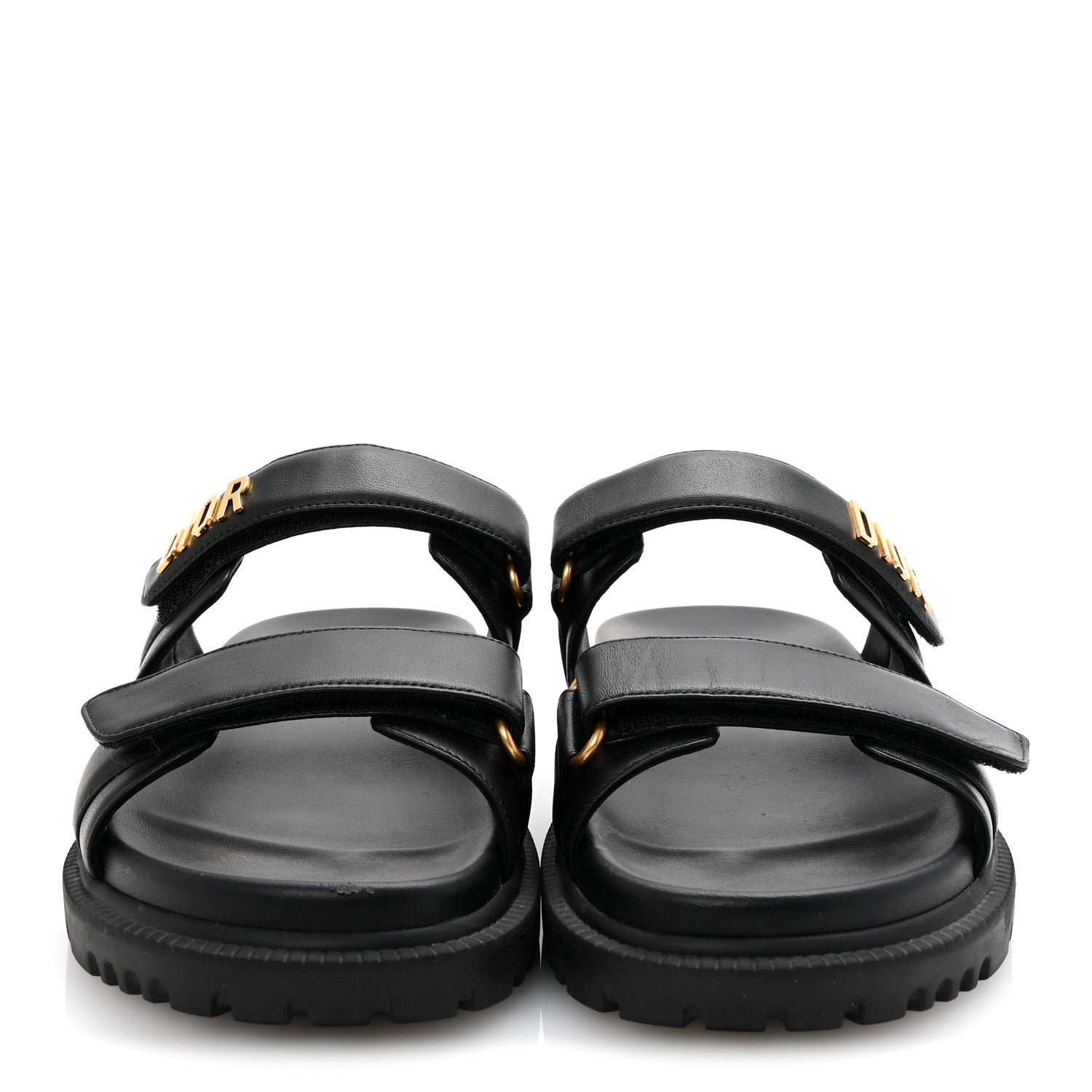 Christian Dior Lambskin Dioract 10mm Slide Sandals 39.5 Black 3 of 10