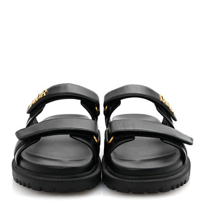 Christian Dior Lambskin Dioract 10mm Slide Sandals 39.5 Black 3 of 10