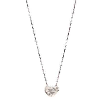Tiffany Sterling Silver Heart Arrow Pendant Necklace 1 of 7