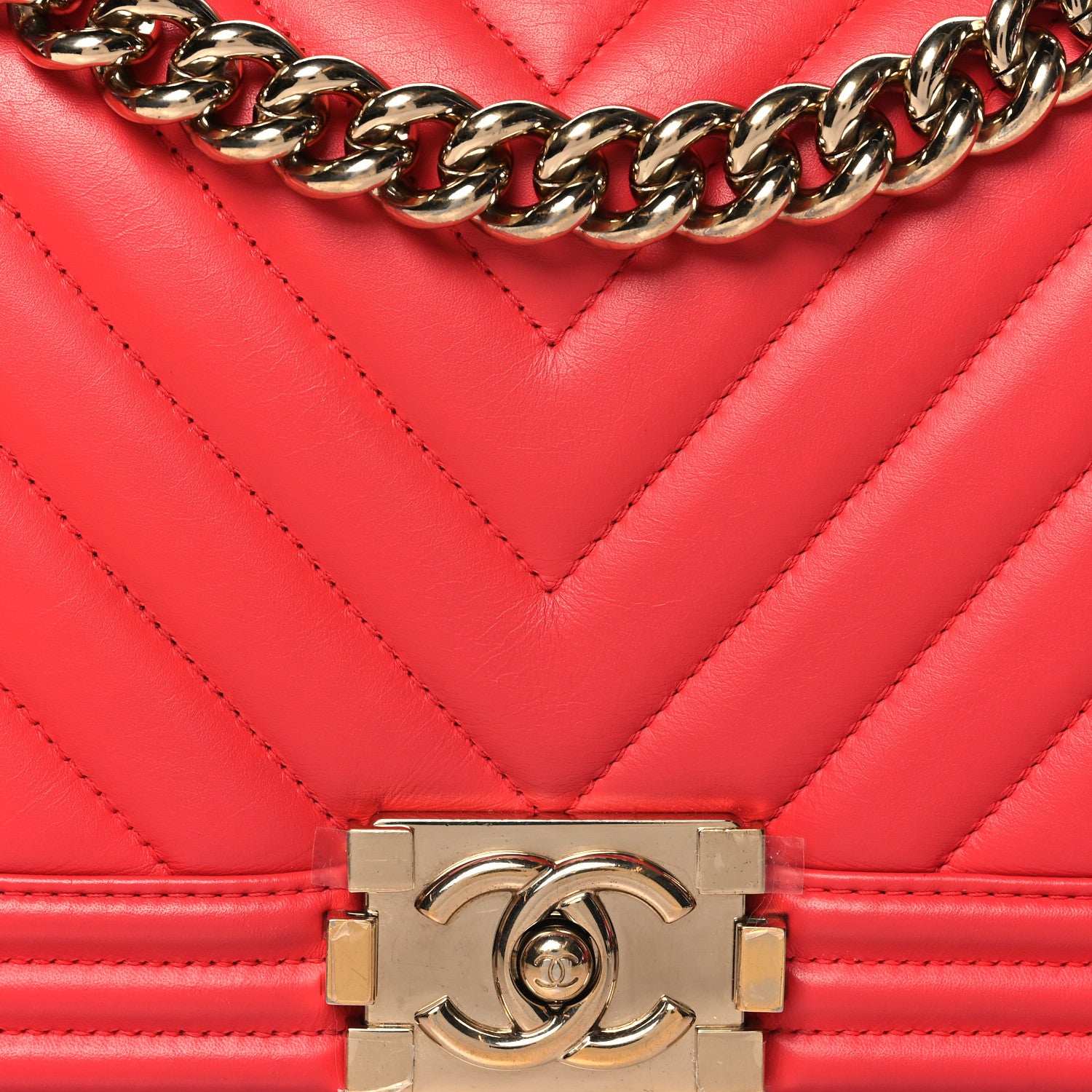 Chanel Lambskin Chevron Quilted Medium Boy Flap Pink 8 of 10