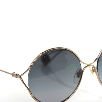 Gucci Metal Round Pearl Tip Sunglasses GG0253S Gold 5 of 6