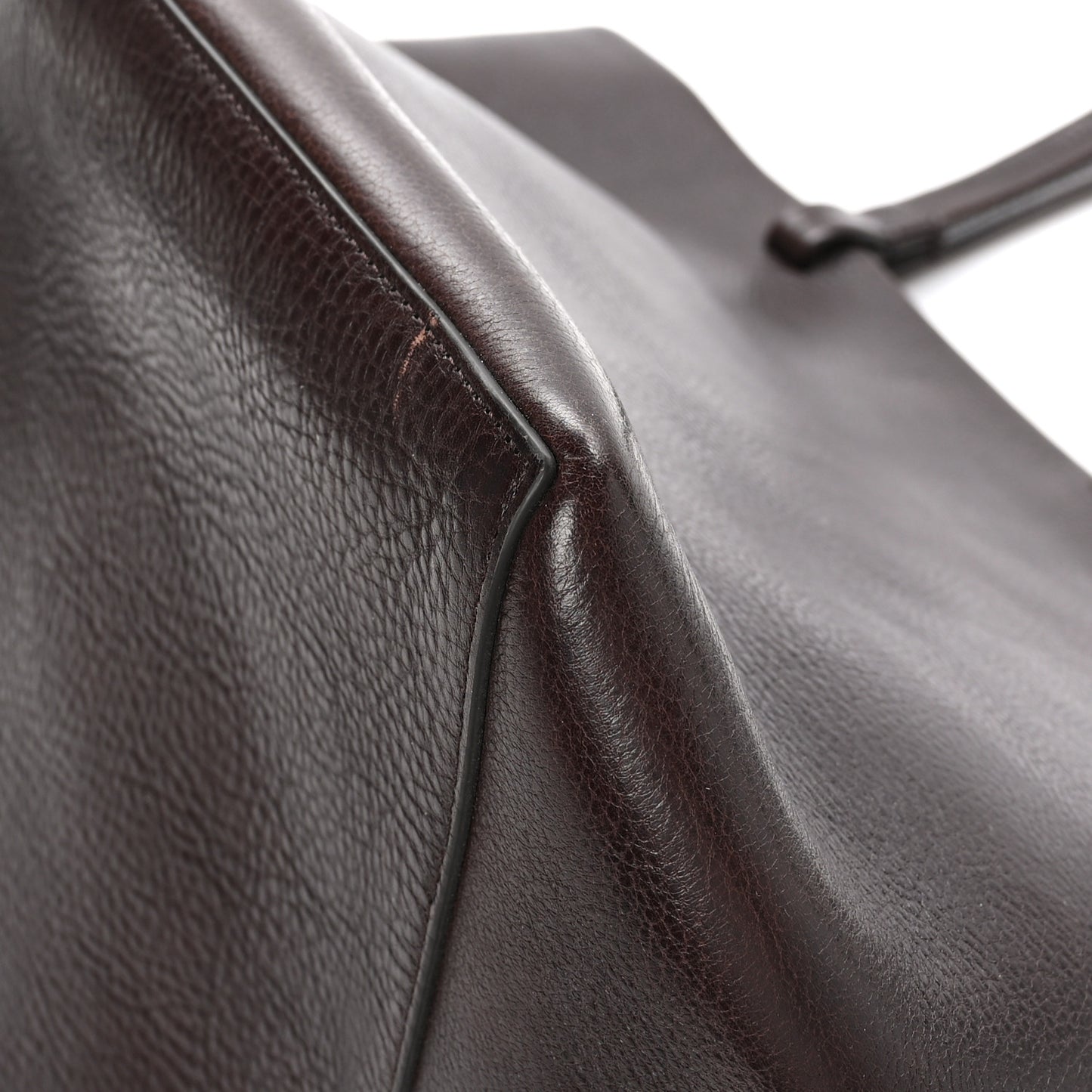 Grained Calfskin Park Tote Three Brown Ans