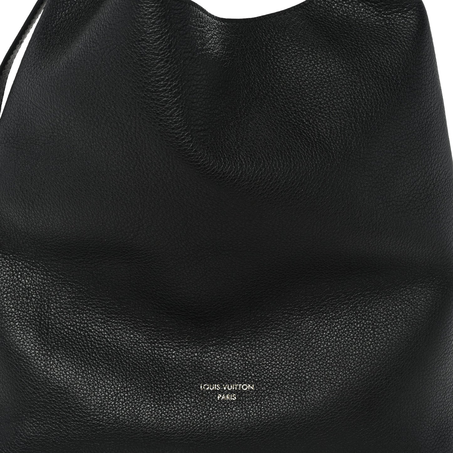Grained Calfskin Low Key Hobo MM Black